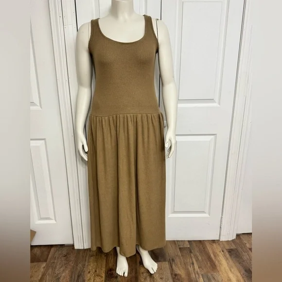 Universal Thread Sleeveless Drop Waist Dress – Tan Brown – Size M – NWT - Picture 2 of 7